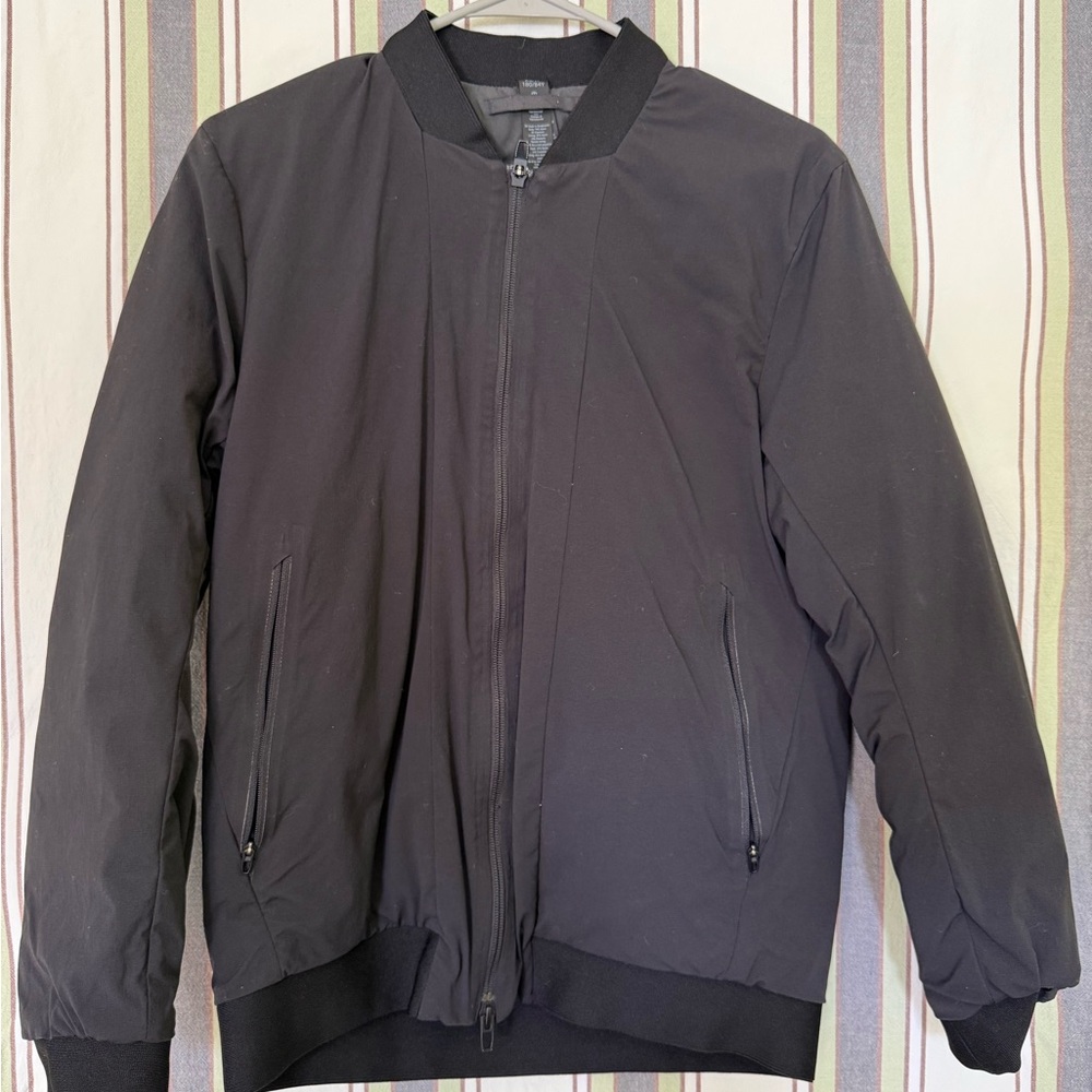 Men's Black Bomber Jacket — Goose down filled